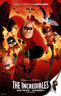 The Incredibles suerhero action animated cartoon kids movie dvd